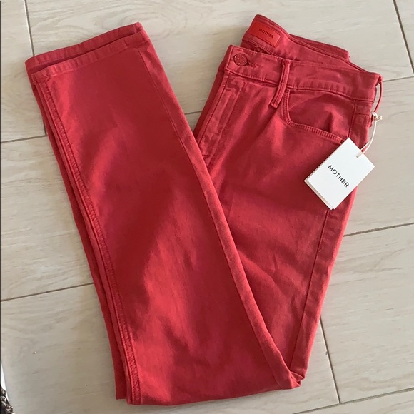 Mother mid rise dazzler ankle red jeans - Picture 2 of 11